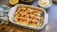 エアフライヤーでこんがり:リコッタとほうれん草のカンネローニ(ラザニアシートで簡単)