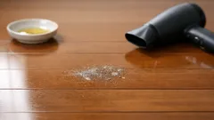 床のクラフトテープ跡がベタベタする時の落とし方、食用油とドライヤーで簡単に